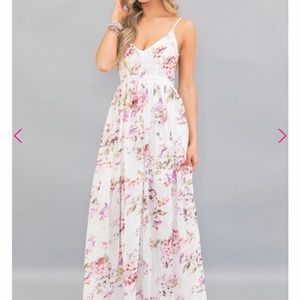Pink Lily: Floral maxi dress